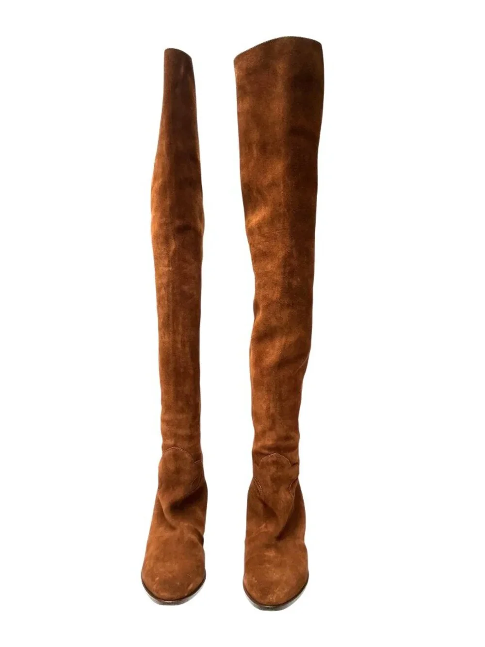 SAINT LAURENT Over The Knee Tassel Suede Boots sz 8.5